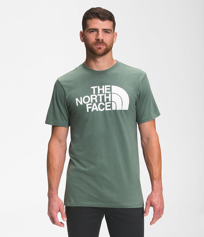 Camiseta The North Face Hombre Manga Corta Half Dome Verde - Peru 90854LYTK